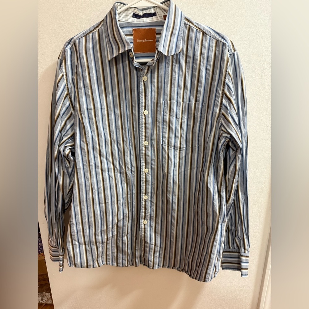 Tommy Bahama Men's Multi-Striped Button Down Shirt‎